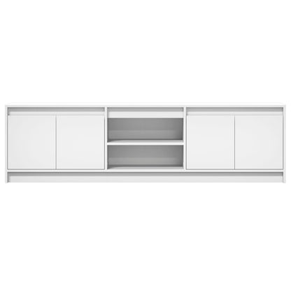 vidaXL TV-Schrank mit LED-Beleuchtung Weiß 180x34x50 cm Holzwerkstoff
