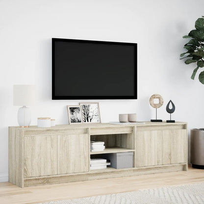 vidaXL TV-Schrank mit LED-Beleuchtung Sonoma-Eiche 180x34x50 cm