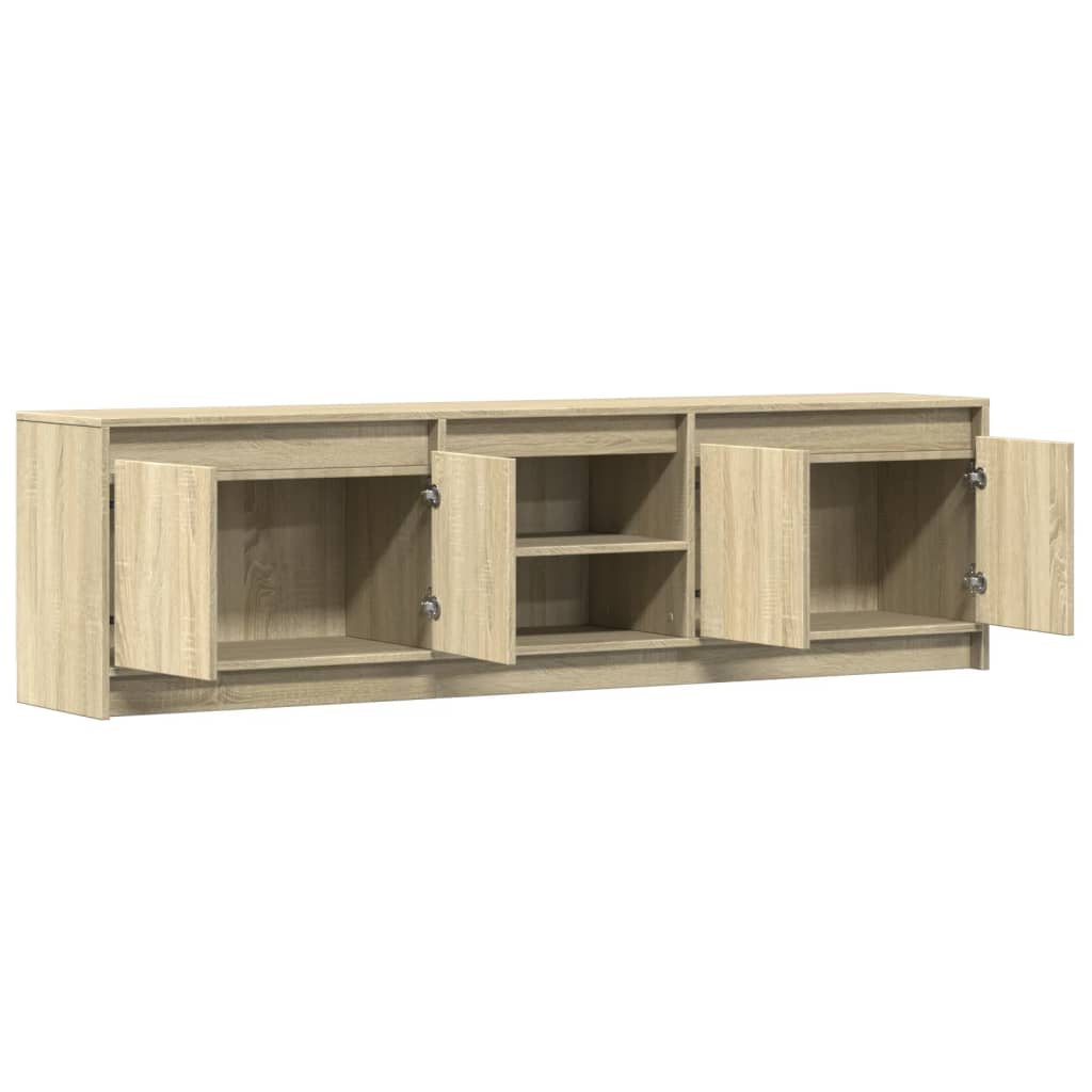 vidaXL TV-Schrank mit LED-Beleuchtung Sonoma-Eiche 180x34x50 cm