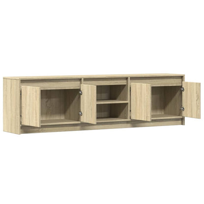 vidaXL TV-Schrank mit LED-Beleuchtung Sonoma-Eiche 180x34x50 cm
