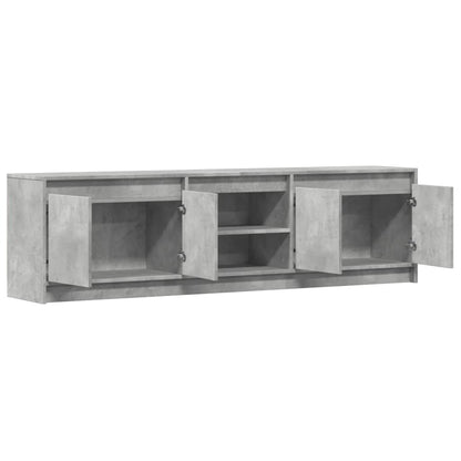 vidaXL TV-Schrank mit LED-Beleuchtung Betongrau 180x34x50 cm