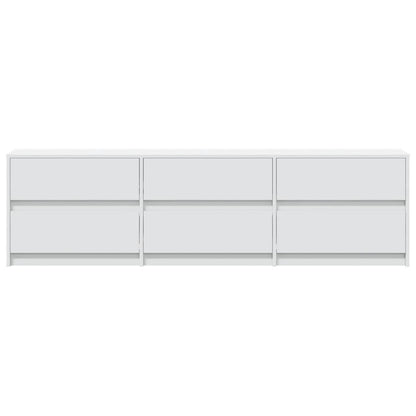 vidaXL TV-Schrank mit LED-Beleuchtung Weiß 180x34x50 cm Holzwerkstoff