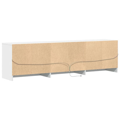 vidaXL TV-Schrank mit LED-Beleuchtung Weiß 180x34x50 cm Holzwerkstoff