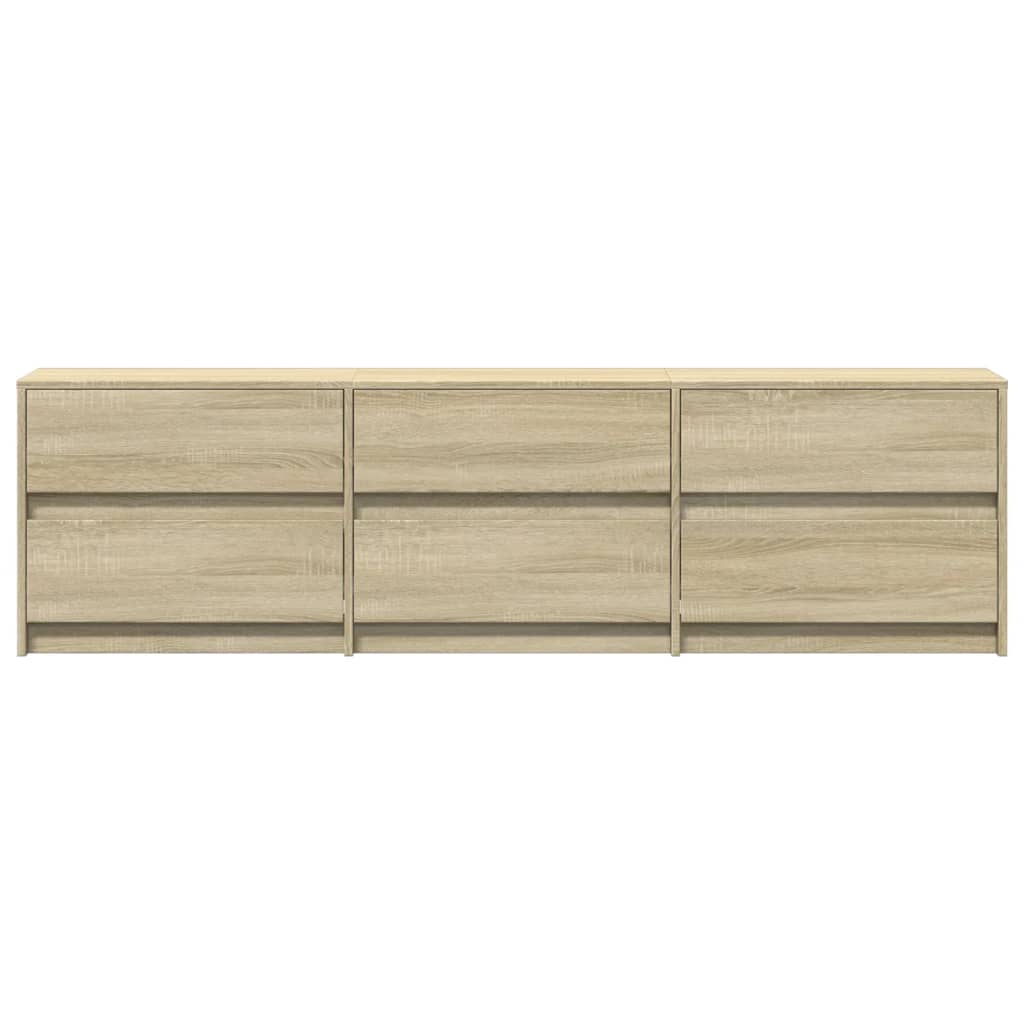 Meuble TV vidaXL avec éclairage LED chêne Sonoma 180x34x50 cm