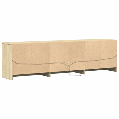 Meuble TV vidaXL avec éclairage LED chêne Sonoma 180x34x50 cm