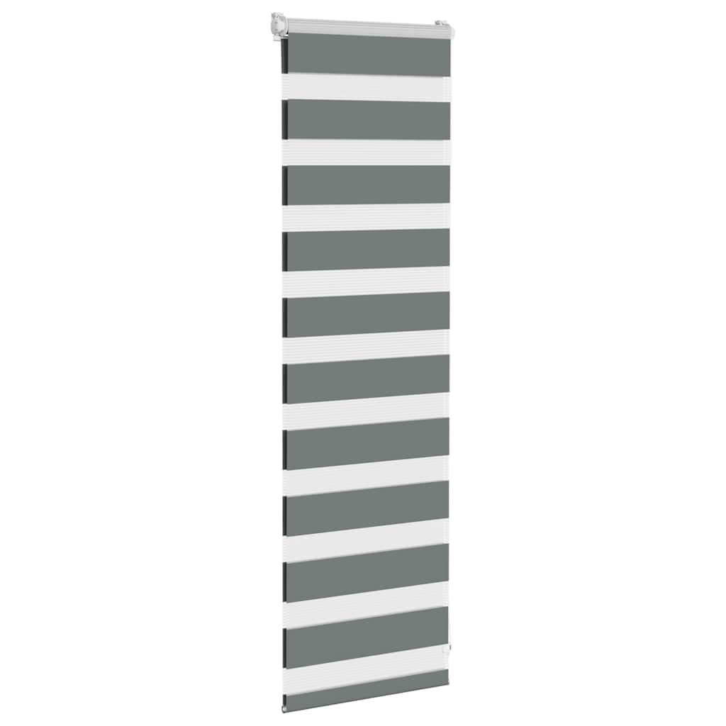 vidaXL Doppelrollo Dunkelgrau 40x100 cm Stoffbreite 35,9 cm Polyester