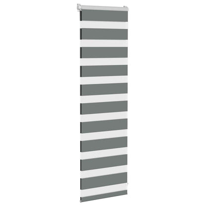 vidaXL Doppelrollo Dunkelgrau 40x100 cm Stoffbreite 35,9 cm Polyester