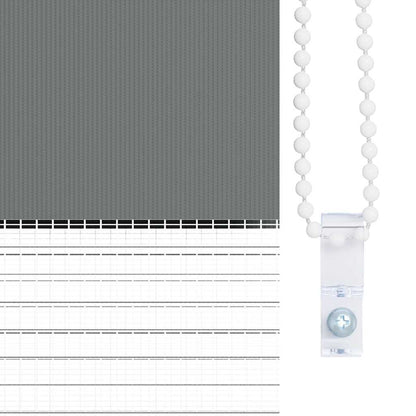 vidaXL Doppelrollo Dunkelgrau 40x100 cm Stoffbreite 35,9 cm Polyester