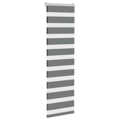 vidaXL Doppelrollo Dunkelgrau 45x100 cm Stoffbreite 40,9 cm Polyester