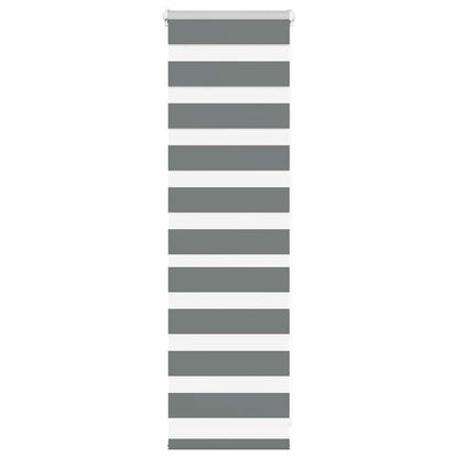 vidaXL Doppelrollo Dunkelgrau 50x100 cm Stoffbreite 45,9 cm Polyester