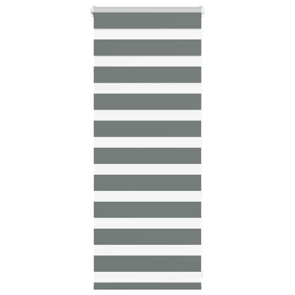 vidaXL Store Enrouleur Double Gris Foncé 65x100 cm Largeur du tissu 60,9 cm Polyester