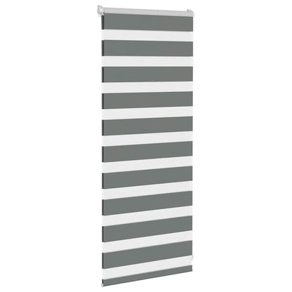 vidaXL Store Enrouleur Double Gris Foncé 65x100 cm Largeur du tissu 60,9 cm Polyester
