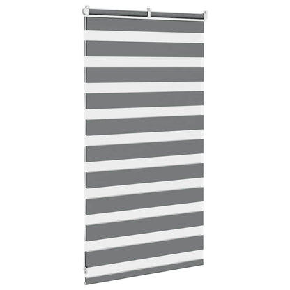 vidaXL Double Store Enrouleur Gris Foncé 80x100 cm Largeur du tissu 75,9 cm Polyester