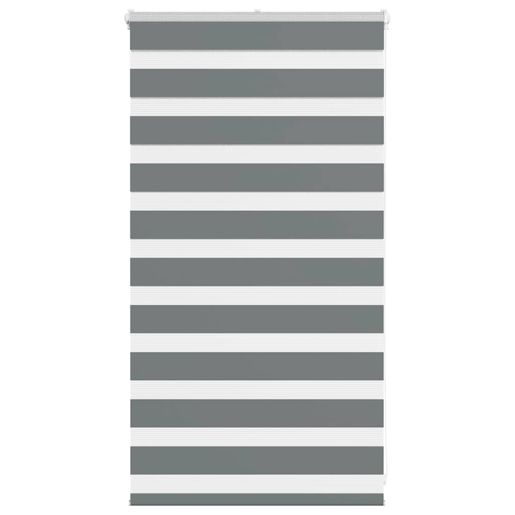 vidaXL Doppelrollo Dunkelgrau 90x100 cm Stoffbreite 85,9 cm Polyester