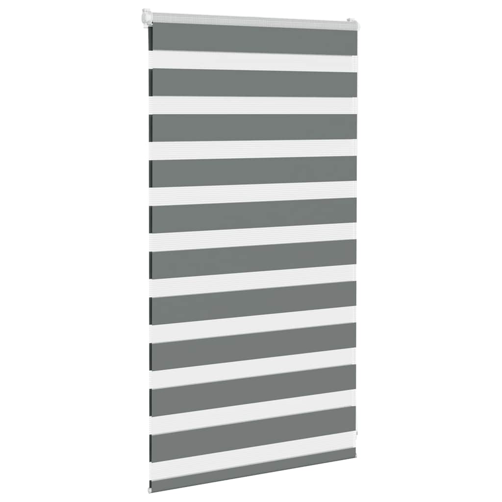 vidaXL Doppelrollo Dunkelgrau 90x100 cm Stoffbreite 85,9 cm Polyester