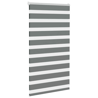 vidaXL Doppelrollo Dunkelgrau 90x100 cm Stoffbreite 85,9 cm Polyester