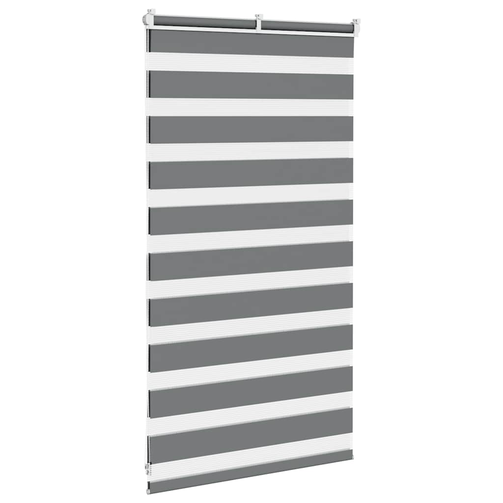 vidaXL Doppelrollo Dunkelgrau 90x100 cm Stoffbreite 85,9 cm Polyester