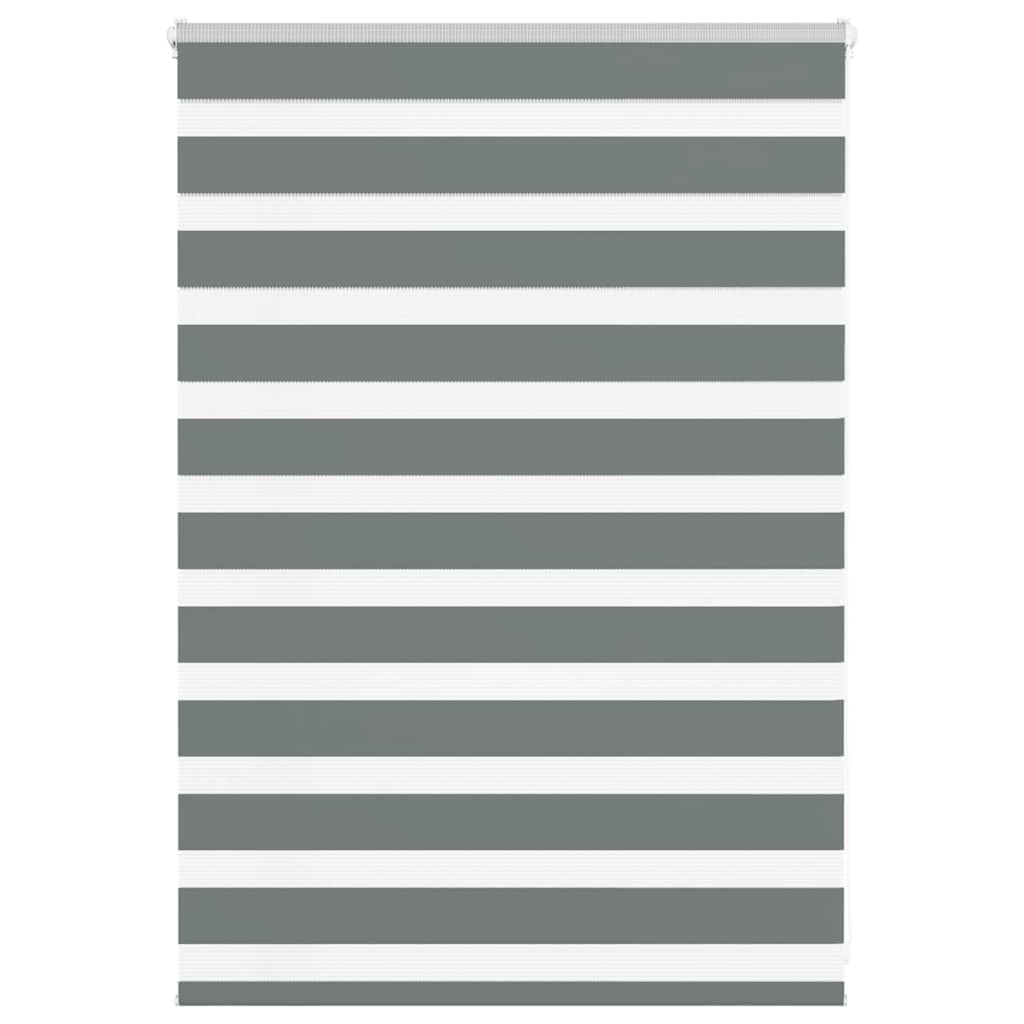 vidaXL Doppelrollo Dunkelgrau 95x100 cm Stoffbreite 90,9 cm Polyester