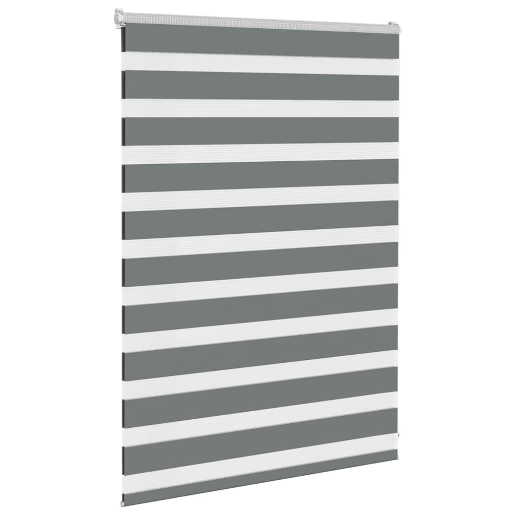 vidaXL Doppelrollo Dunkelgrau 95x100 cm Stoffbreite 90,9 cm Polyester