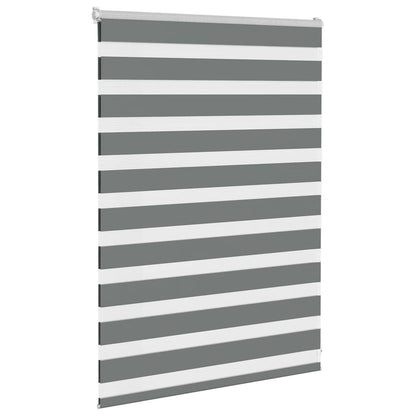 vidaXL Doppelrollo Dunkelgrau 95x100 cm Stoffbreite 90,9 cm Polyester