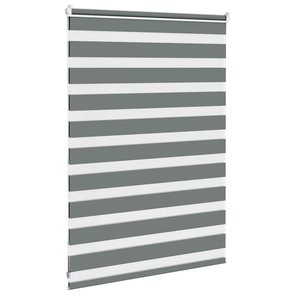 vidaXL Doppelrollo Dunkelgrau 95x100 cm Stoffbreite 90,9 cm Polyester