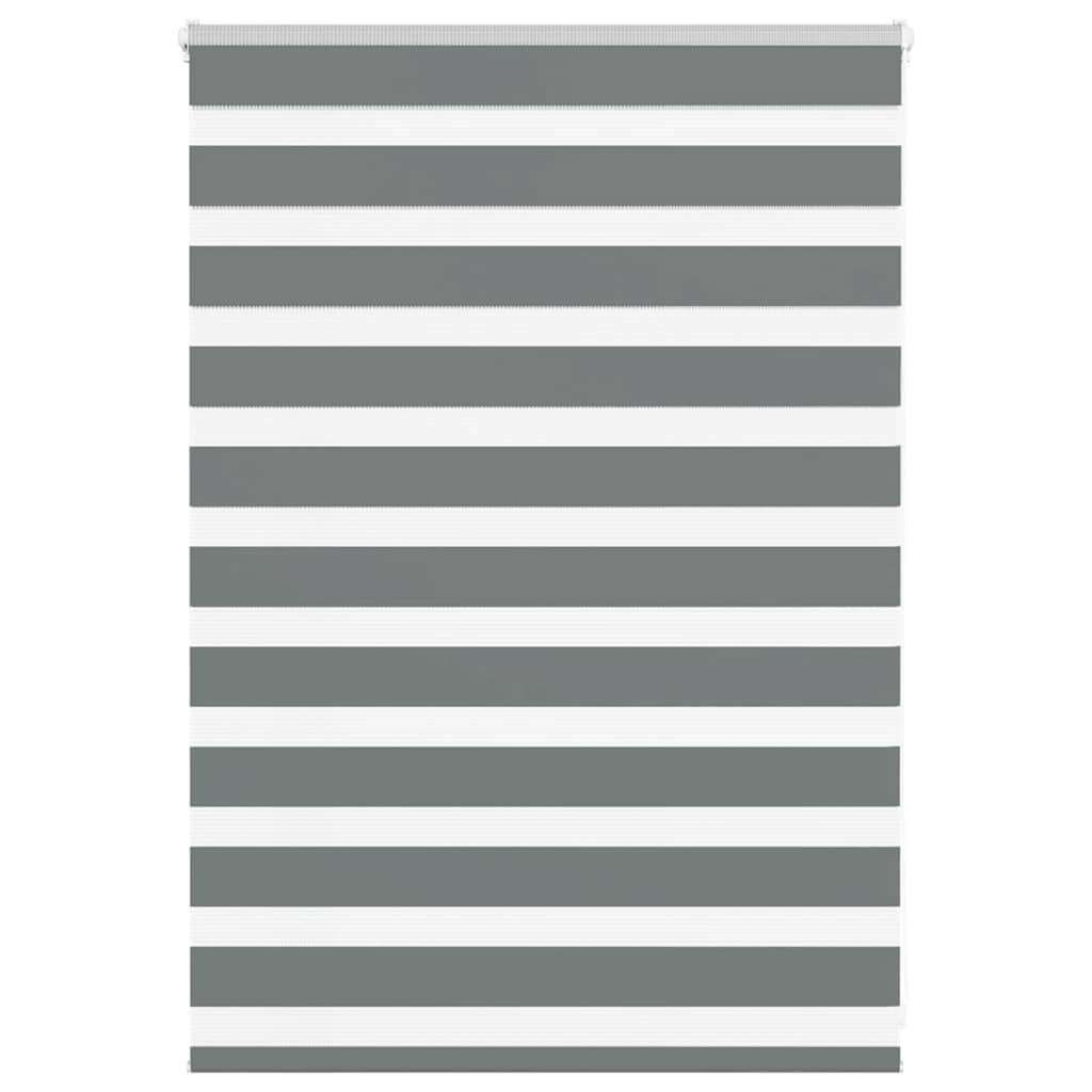 vidaXL Doppelrollo Dunkelgrau 100x100 cm Stoffbreite 95,9 cm Polyester