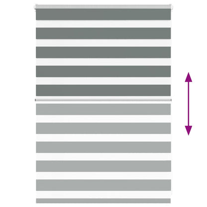 Doppelrollo Dunkelgrau 105x100 cm Stoffbreite 100,9 cm Polyester