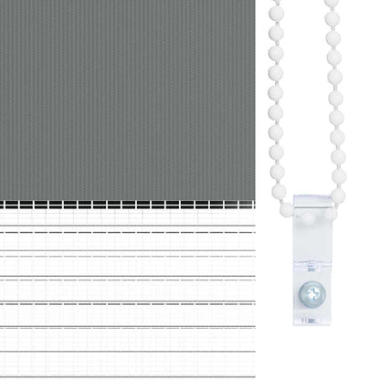 Doppelrollo Dunkelgrau 105x100 cm Stoffbreite 100,9 cm Polyester