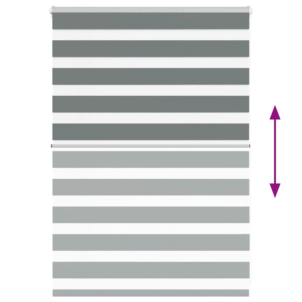 Doppelrollo Dunkelgrau 110x100 cm Stoffbreite 105,9 cm Polyester