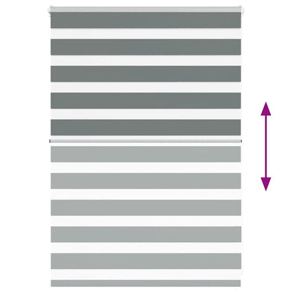 Doppelrollo Dunkelgrau 110x100 cm Stoffbreite 105,9 cm Polyester