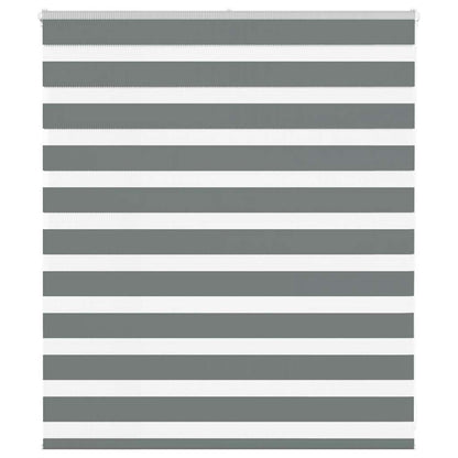 vidaXL Doppelrollo Dunkelgrau 120x100 cm Stoffbreite 115,9 cm Polyester