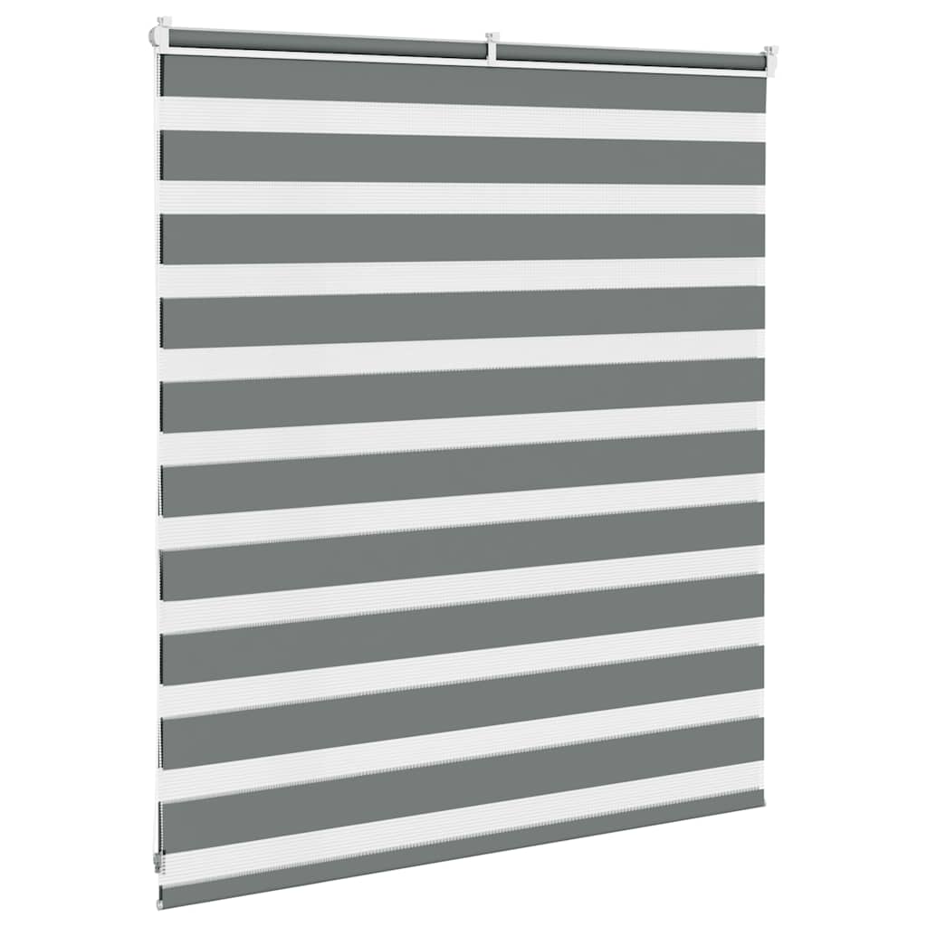 vidaXL Doppelrollo Dunkelgrau 125x100 cm Stoffbreite 120,9 cm Polyester