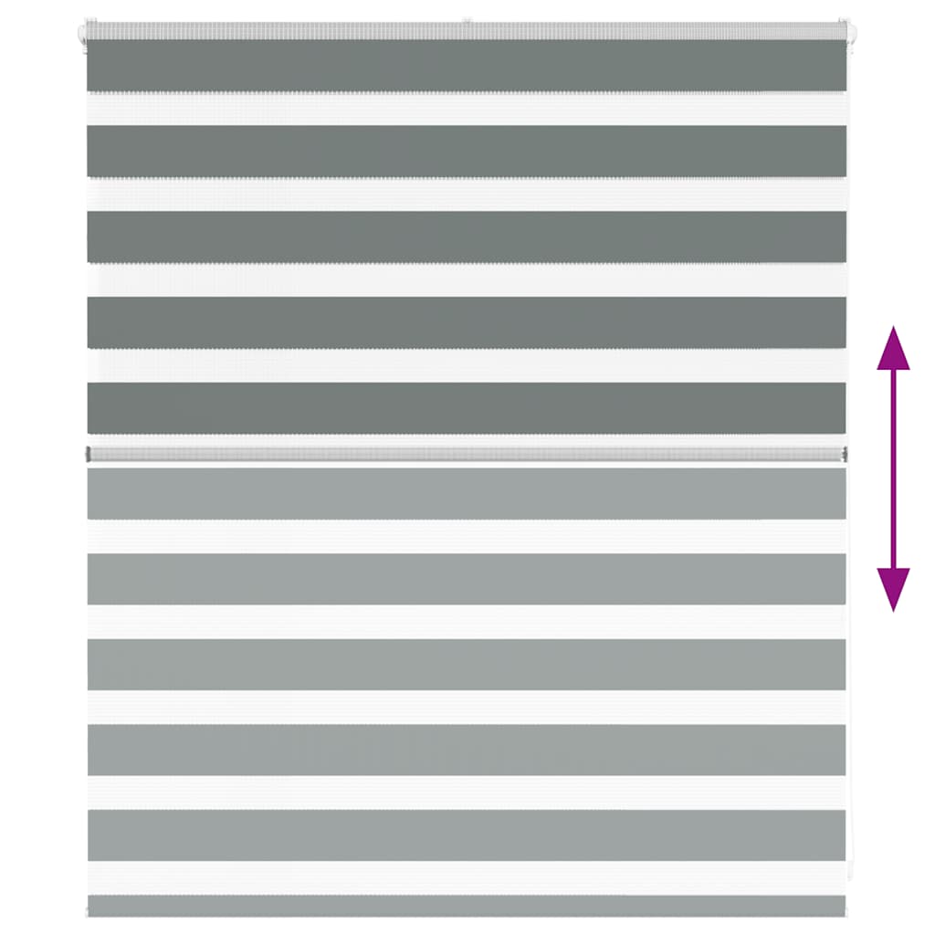 Doppelrollo Dunkelgrau 125x100 cm Stoffbreite 120,9 cm Polyester