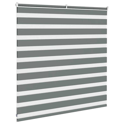 vidaXL Double store enrouleur gris foncé 140x100 cm Largeur du tissu 135,9 cm Polyester
