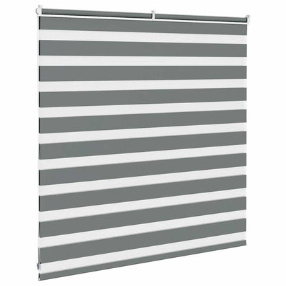 vidaXL Doppelrollo Dunkelgrau 145x100 cm Stoffbreite 140,9 cm Polyester