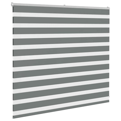 vidaXL Doppelrollo Dunkelgrau 155x100 cm Stoffbreite 150,9 cm Polyester