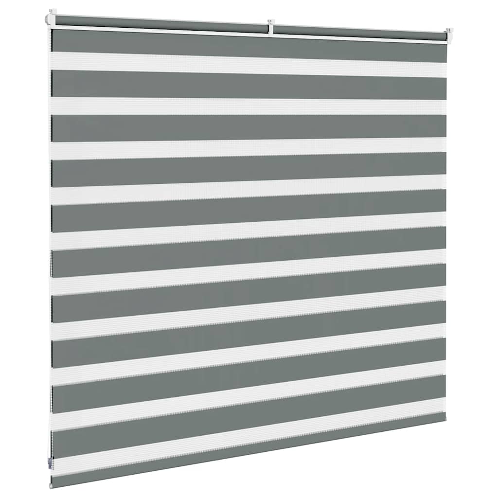 vidaXL Doppelrollo Dunkelgrau 155x100 cm Stoffbreite 150,9 cm Polyester