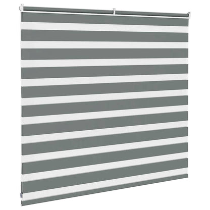 vidaXL Doppelrollo Dunkelgrau 160x100 cm Stoffbreite 155,9 cm Polyester