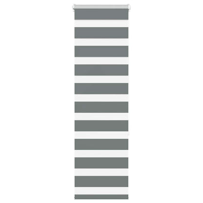 vidaXL Doppelrollo Dunkelgrau 45x150 cm Stoffbreite 40,9 cm Polyester