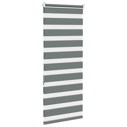 vidaXL Store enrouleur double gris foncé 55x150 cm largeur du tissu 50,9 cm polyester