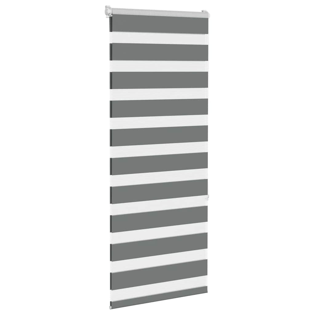 vidaXL Store double enrouleur Gris foncé 65x150 cm Largeur du tissu 60,9 cm Polyester