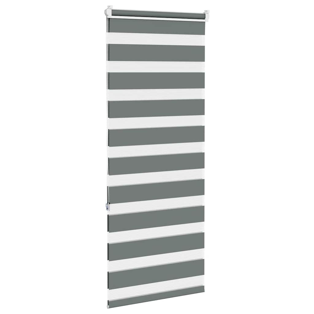 vidaXL Store double enrouleur Gris foncé 65x150 cm Largeur du tissu 60,9 cm Polyester