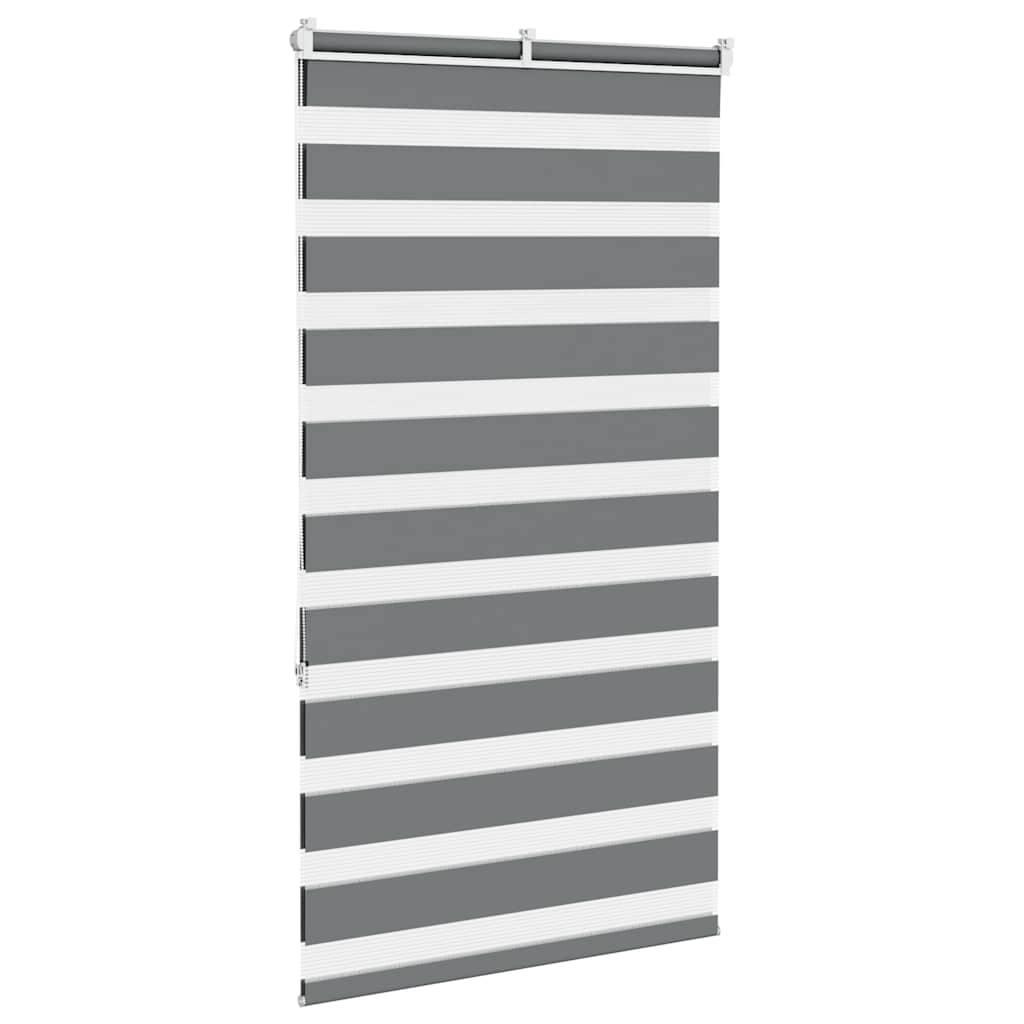 vidaXL Doppelrollo Dunkelgrau 70x150 cm Stoffbreite 65,9 cm Polyester