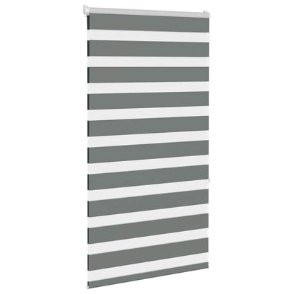 vidaXL Doppelrollo Dunkelgrau 80x150 cm Stoffbreite 75,9 cm Polyester