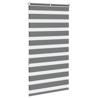 vidaXL Doppelrollo Dunkelgrau 80x150 cm Stoffbreite 75,9 cm Polyester