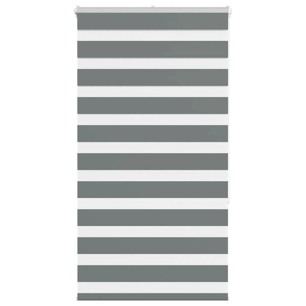 vidaXL Doppelrollo Dunkelgrau 85x150 cm Stoffbreite 80,9 cm Polyester