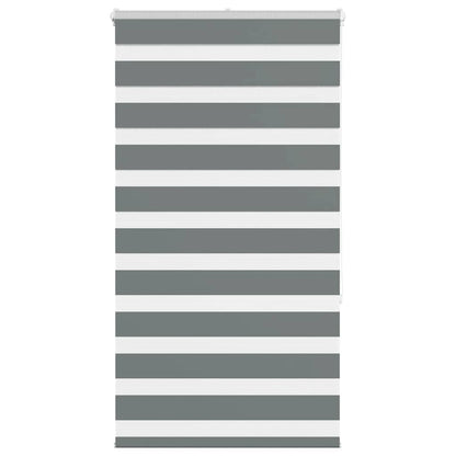 vidaXL Doppelrollo Dunkelgrau 85x150 cm Stoffbreite 80,9 cm Polyester