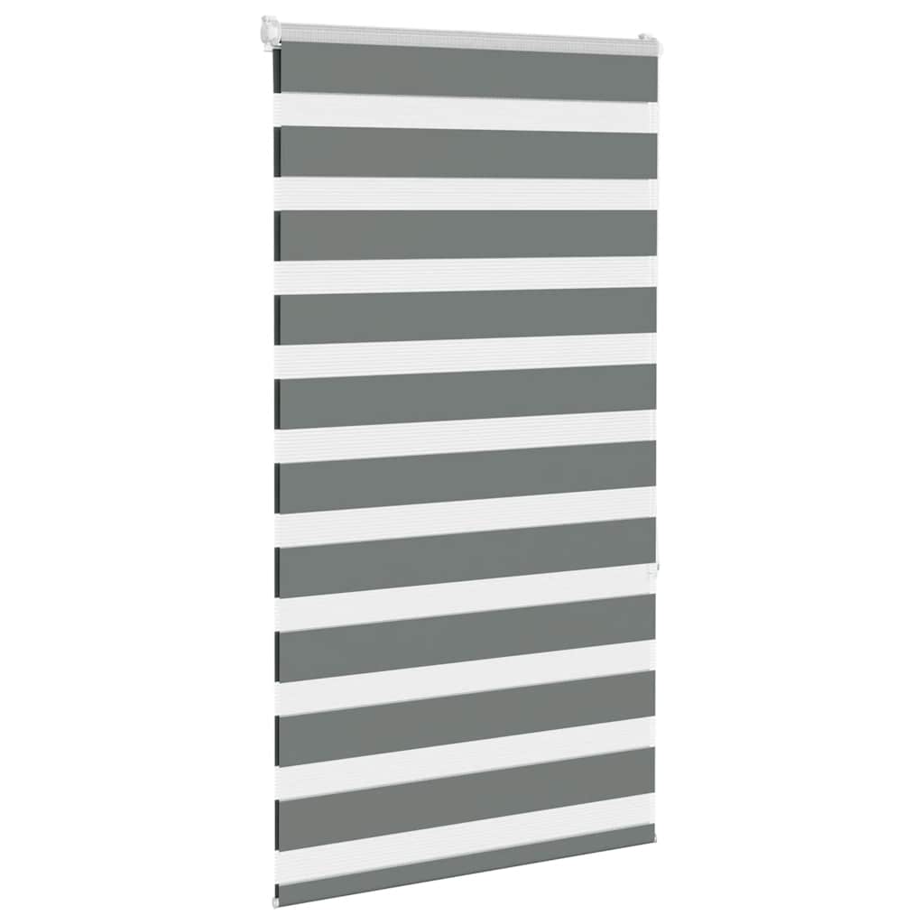 vidaXL Doppelrollo Dunkelgrau 85x150 cm Stoffbreite 80,9 cm Polyester
