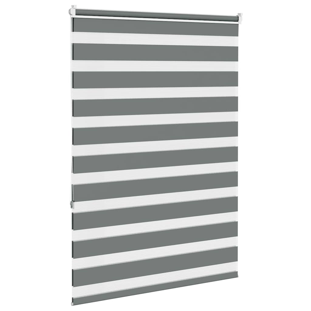vidaXL Double store enrouleur gris foncé 95x150 cm largeur du tissu 90,9 cm polyester