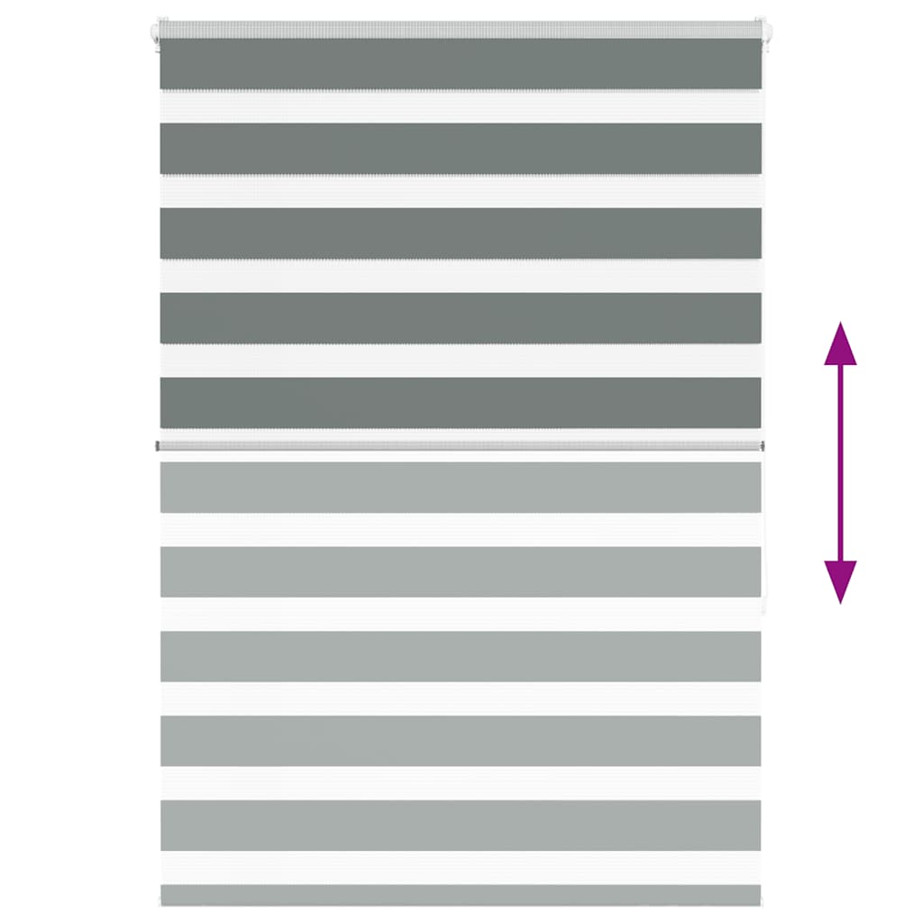 Doppelrollo Dunkelgrau 95x150 cm Stoffbreite 90,9 cm Polyester